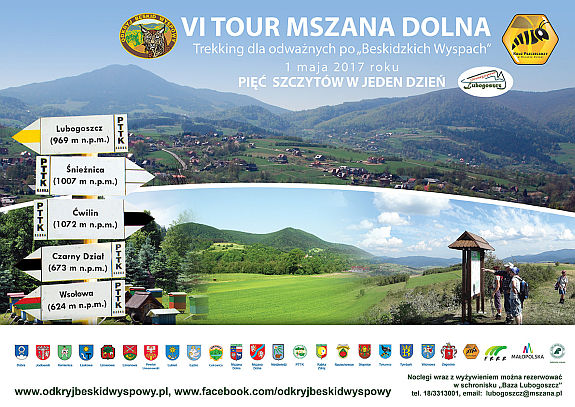 Pięć szczytów w jeden dzień – VI Tour Mszana Dolna – 1 maja