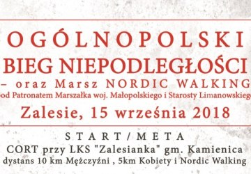 Ogólnopolski Bieg Niepodległości – Zalesie, 15 września 2018 r.