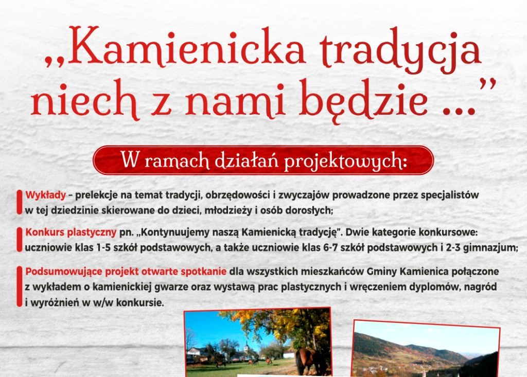 Stowarzyszenie Nasza Inicjatywa Wiejskiej Aktywności z dotacją w ramach konkursu pn. ,,Mecenat Małopolski”