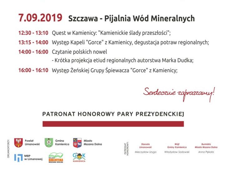 Czytanie Narodowe w Pijalni Wód Mineralnych w Szczawie