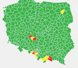 Powiat limanowski objęty żółtą strefą!