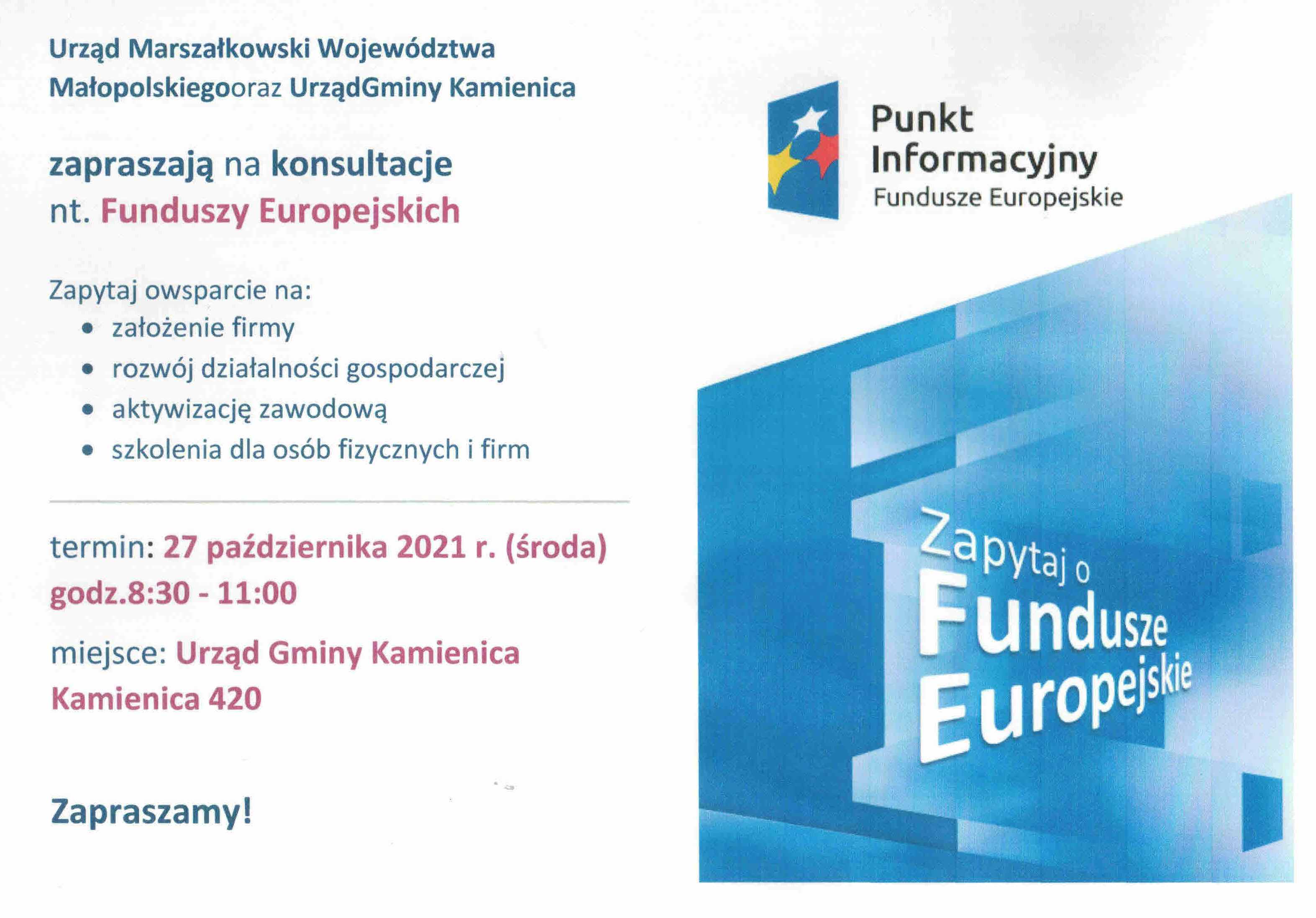 Fundusze Europejskie - punk informacyjny