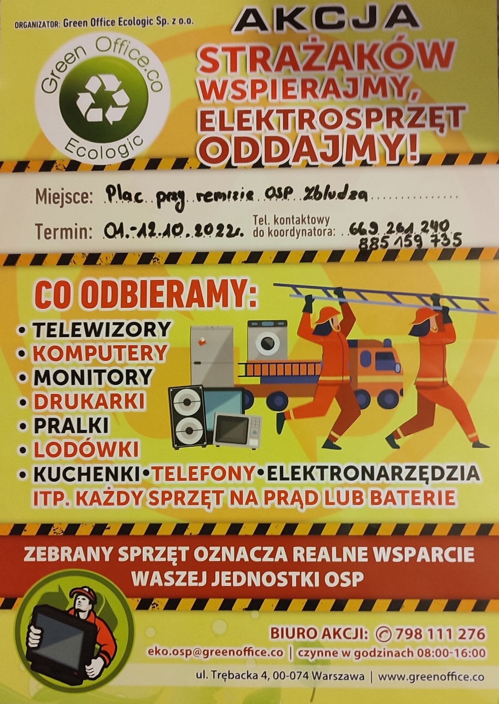 Strażaków wspierajmy – elektrosprzęt oddajmy!