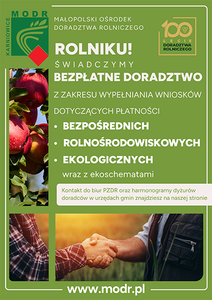 Bezpłatna pomoc doradców MODR dla rolników