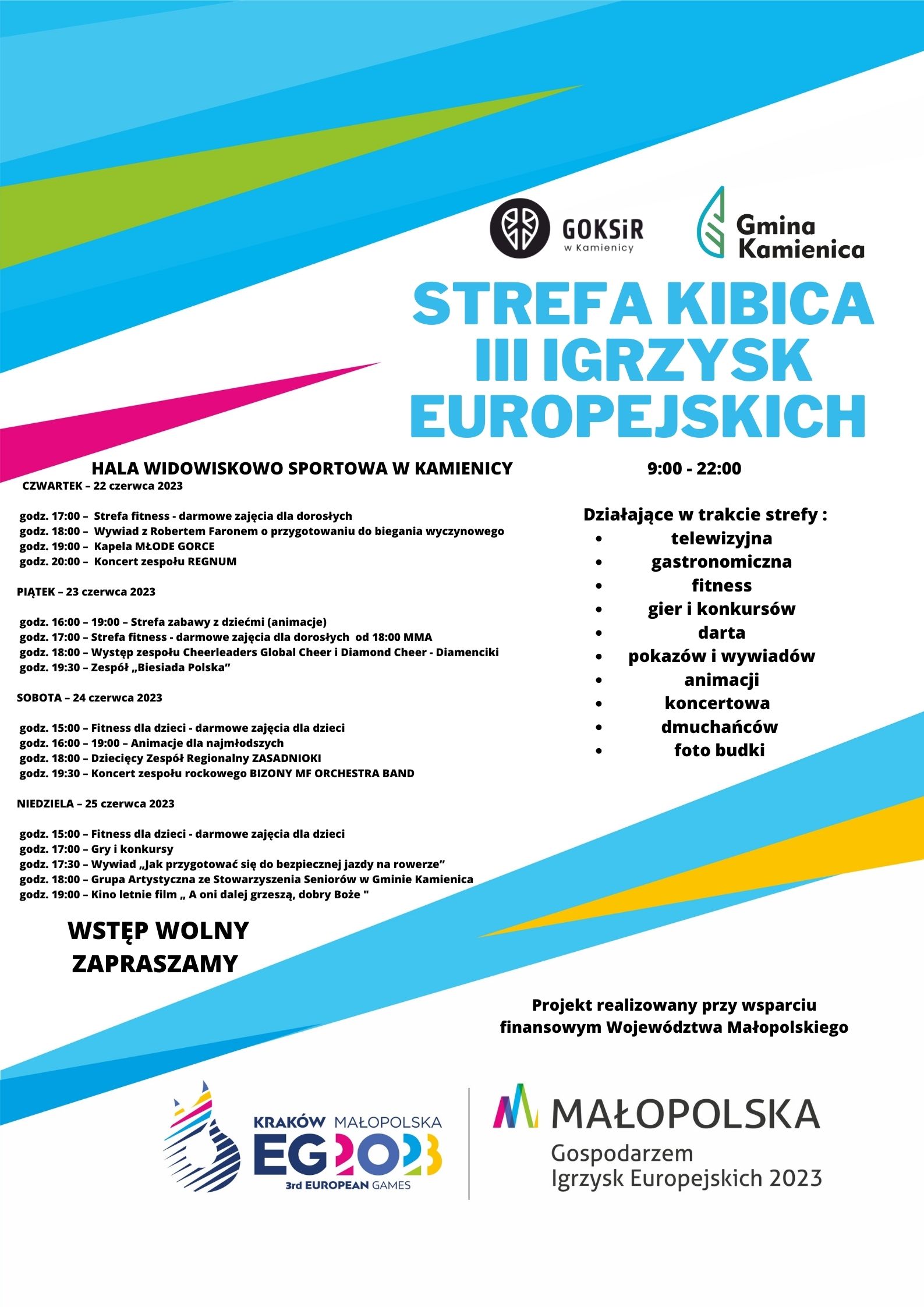 Strefa kibica III Igrzysk Europejskich w Kamienicy