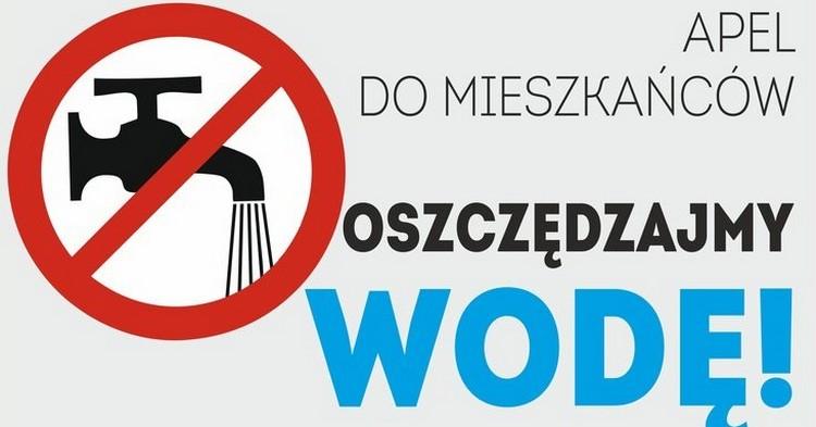 Prośba o racjonalne gospodarowanie wodą