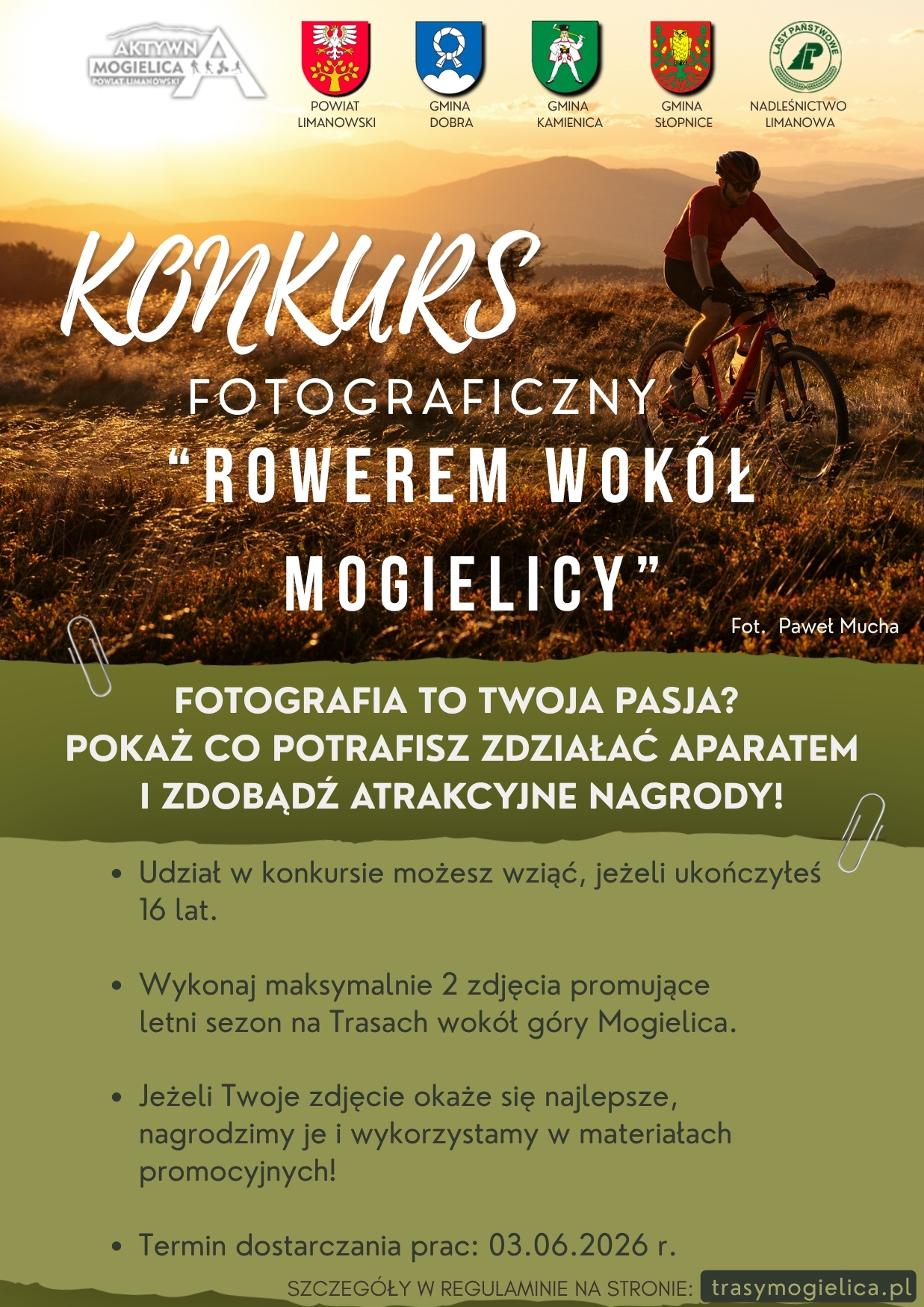 Konkurs fotograficzny „Rowerem wokół Mogielicy”