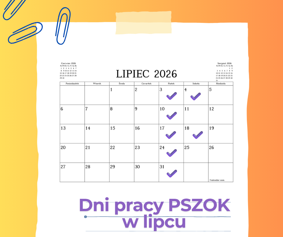 Harmonogram pracy PSZOK w lipcu