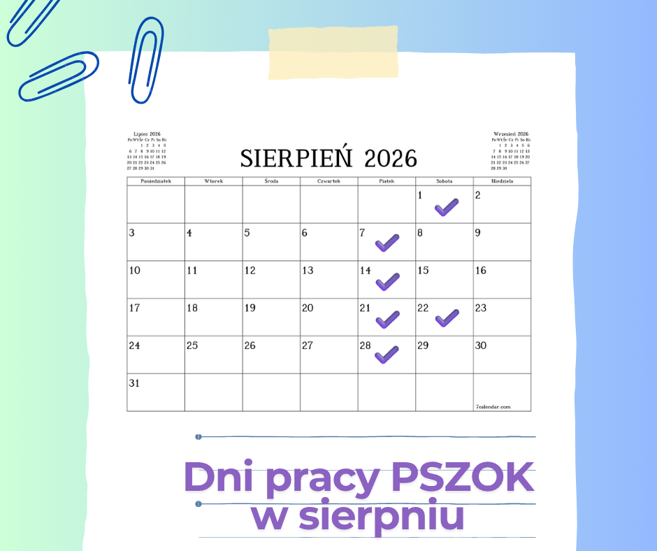 Dni Pracy PSZOK w sierpniu 2026