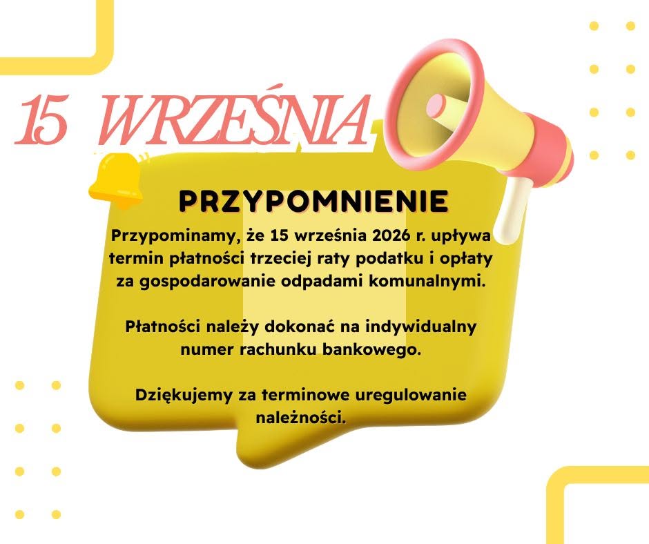 PRZYPOMNIENIE DLA MIESZKAŃCÓW GMINY KAMIENICA